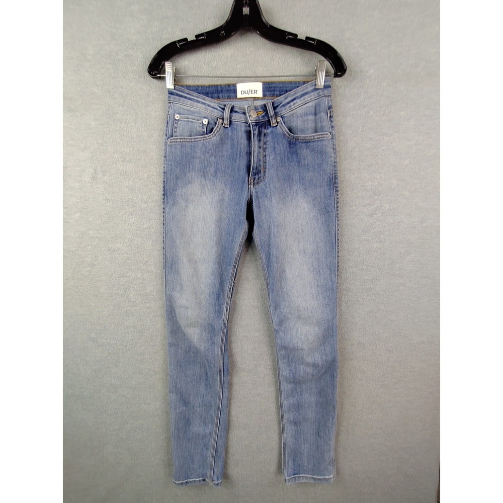 DU/ER Womens Jeans 25x32 Blue Denim Skinny Light Stretch Streetwear Casual